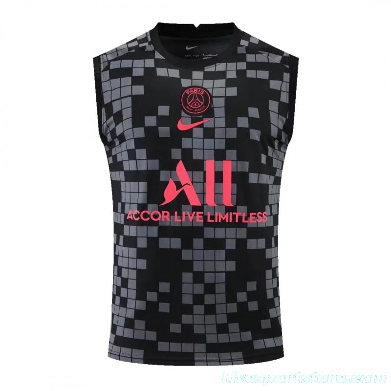 22/23 PSG Pre-match Training Jersey Black Vest