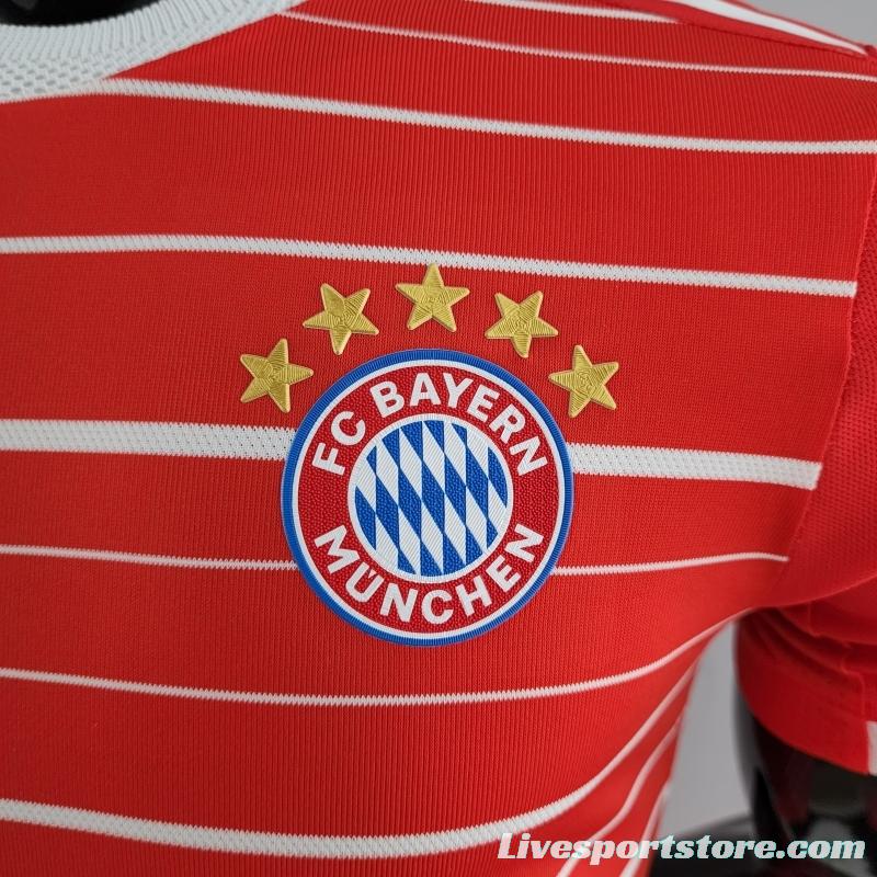 Player Version 22/23 Bayern Munich Home Soccer Jersey