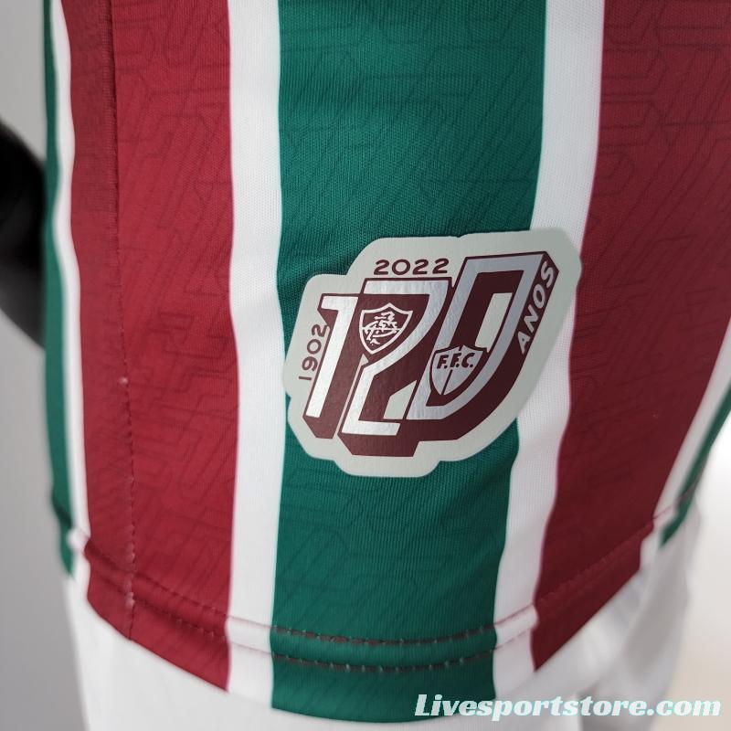 22/23 Kids Kit Fluminense Home Size16-28 Soccer Jersey