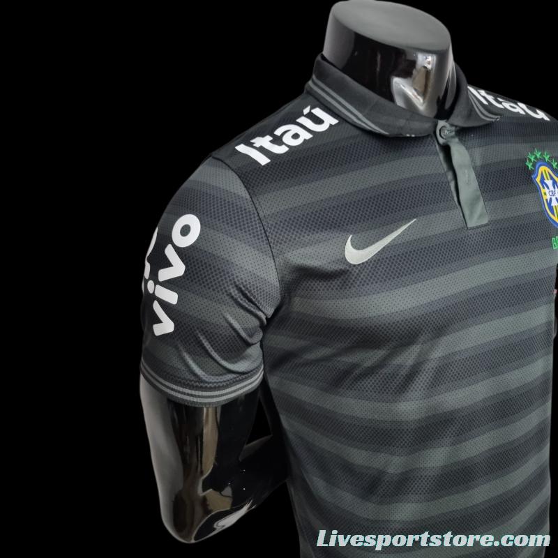 Brazil Polo Black Stripe