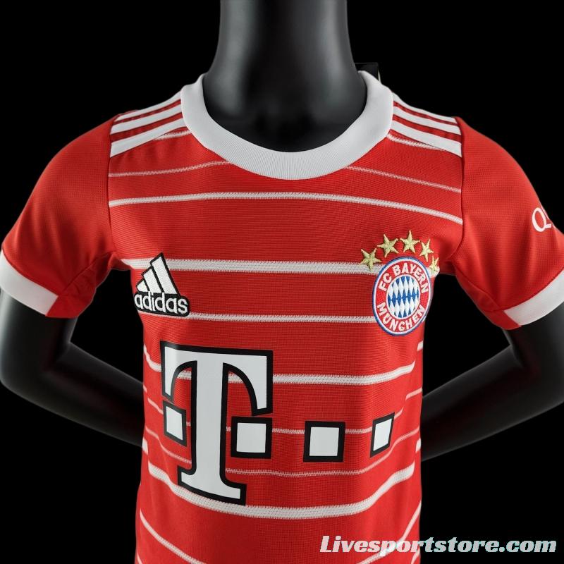 22/23 Kids Kit Bayern Munich Home SIZE16-28 Soccer Jersey