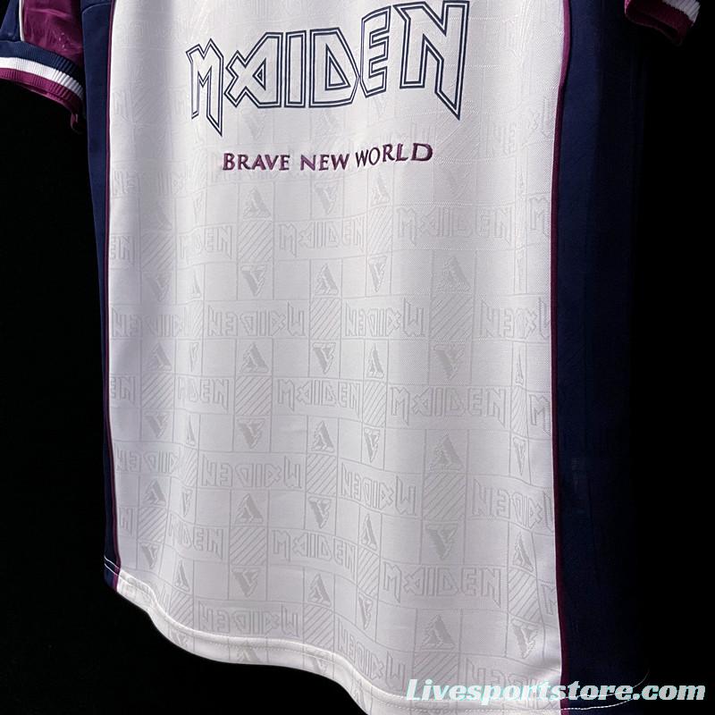 Retro 1999 West Ham Iron Maiden Away Soccer Jersey