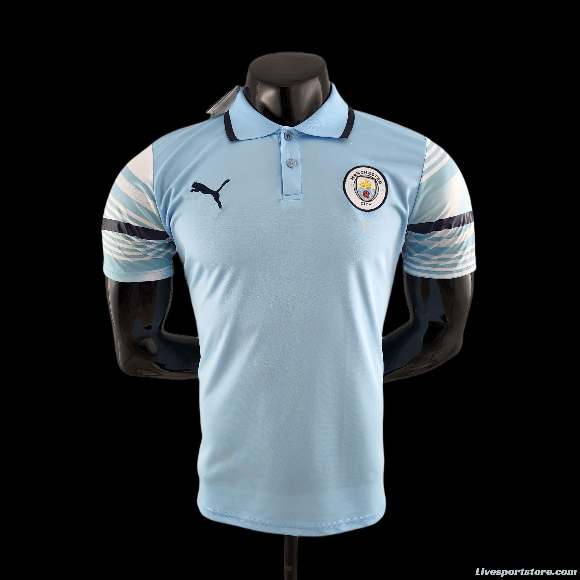 22/23 POLO Manchester City Light Blue Jersey