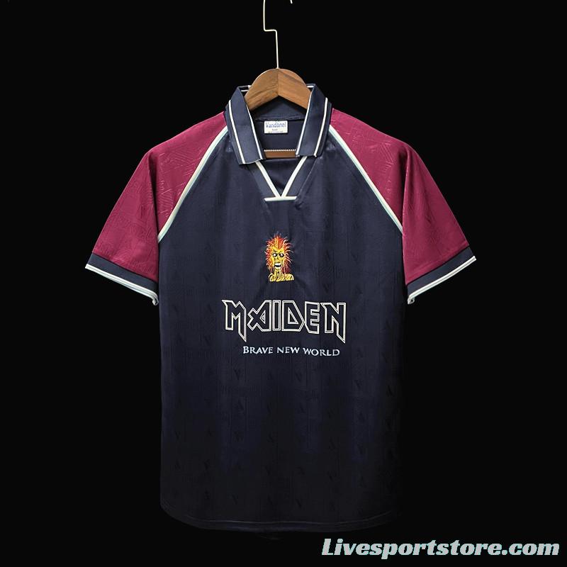 Retro 1999 West Ham Iron Maiden Home Soccer Jersey