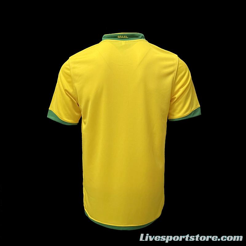 Retro 2006 Brazil Home Soccer Jersey