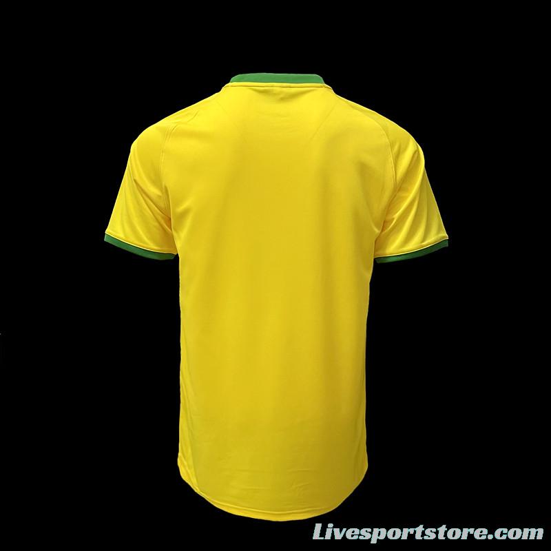 Retro 1970 Brazil Home Soccer Jersey