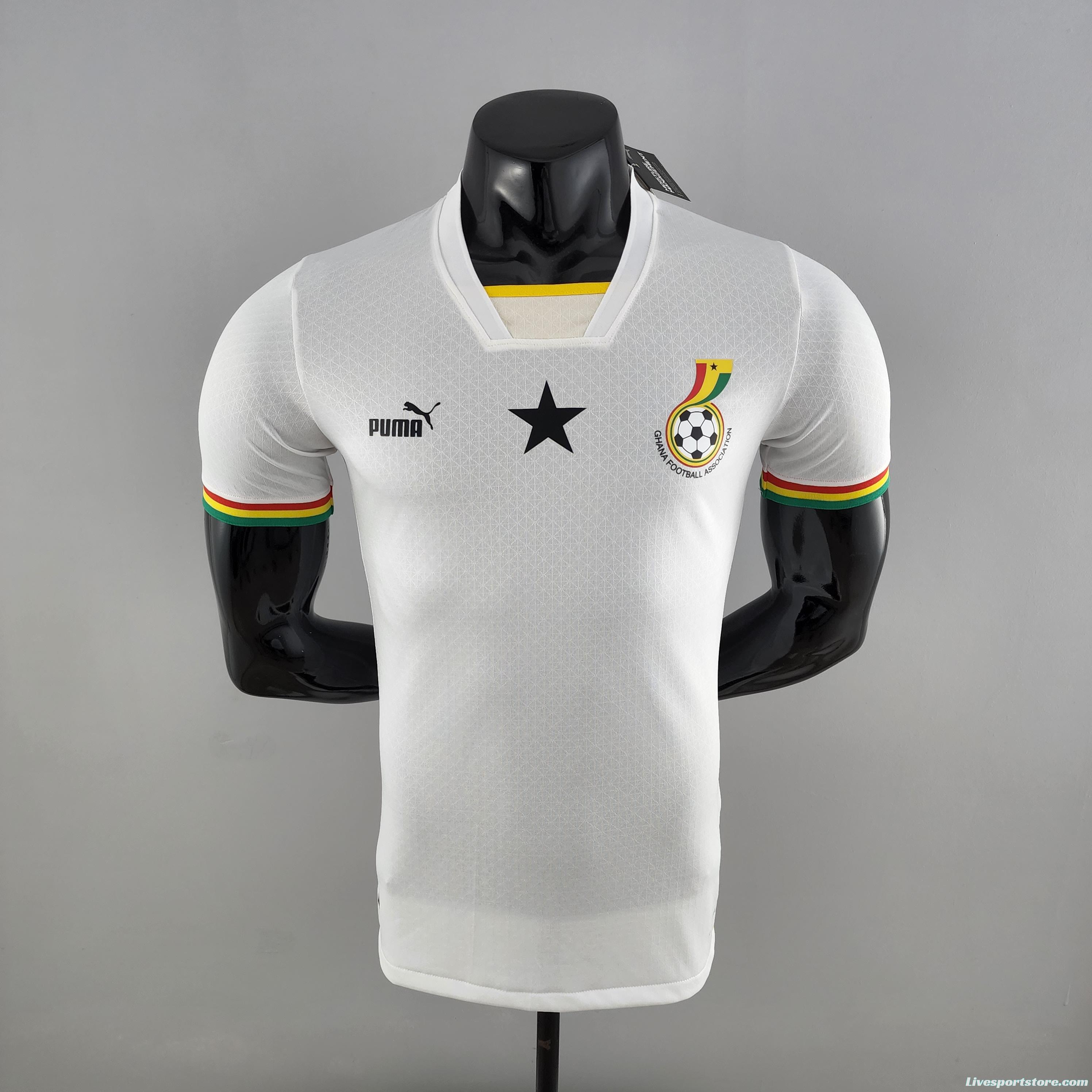 Player Version 2022 Ghana Home Soccer Jersey