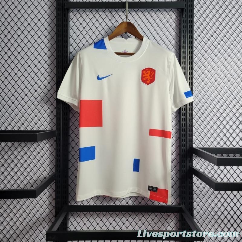 2022 Netherlands Away Soccer Jersey