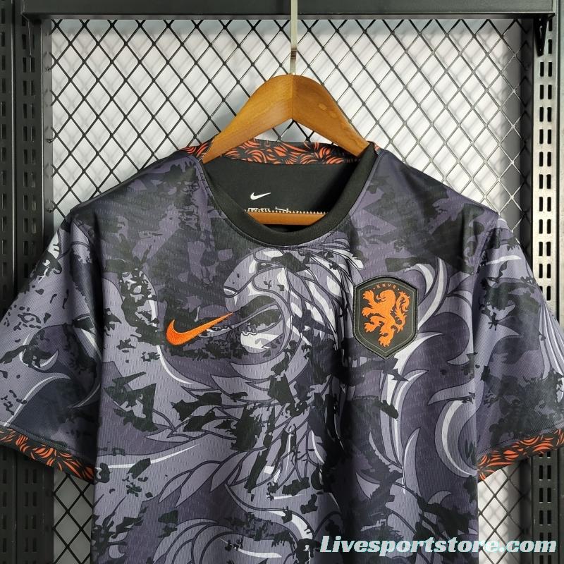 2022 Netherlands Black Training Jersey