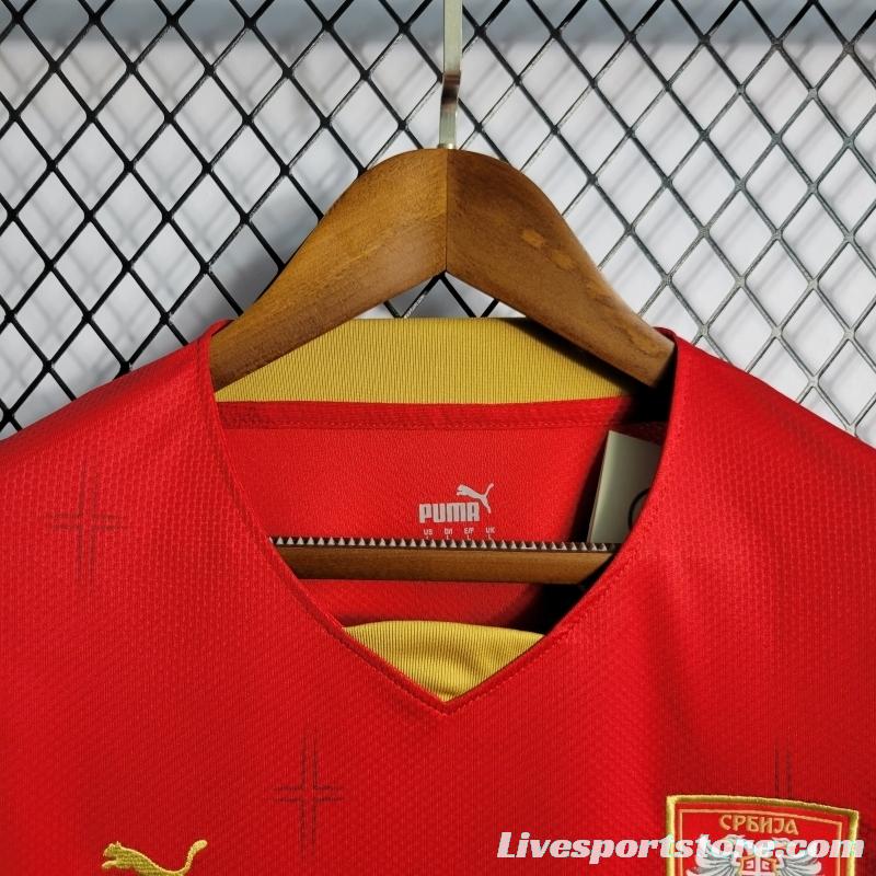 2022 Serbia Home Soccer Jersey