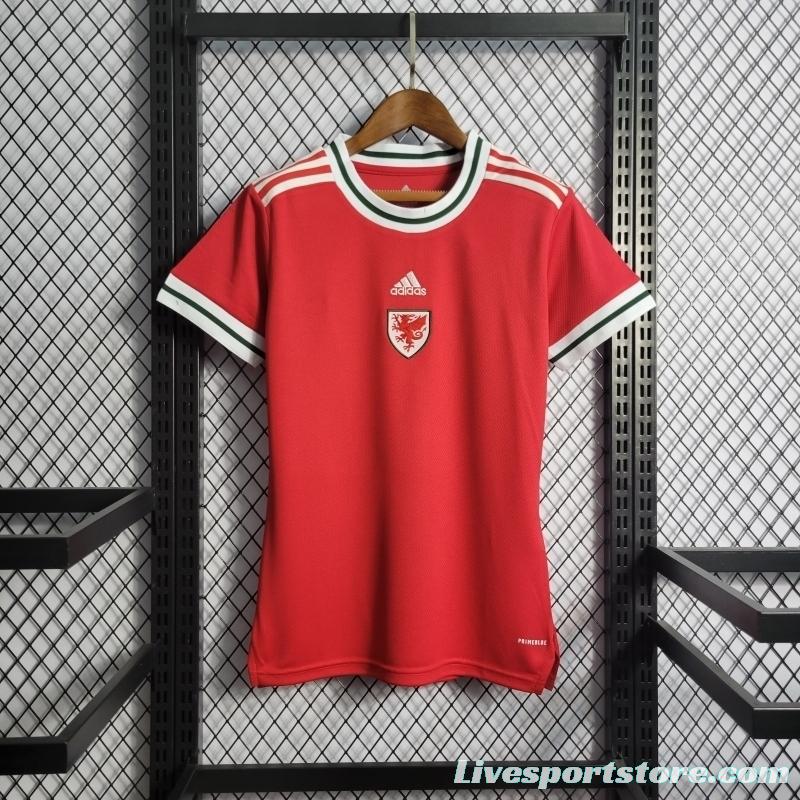 2022 Woman Wales Home Soccer Jersey