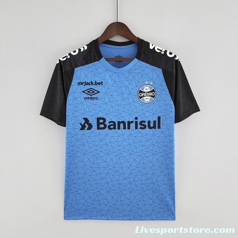 22/23 Gremio Training Jersey Blue With Full Sponsors