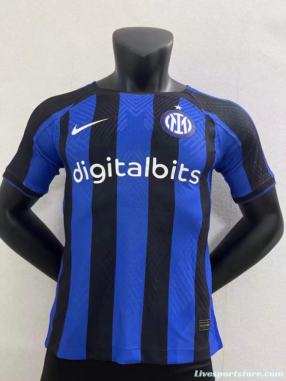 Player Version 22/23 Inter Milan Home Soccer Jersey