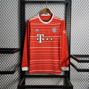 22/23 Long Sleeves Bayern Munich Home Soccer Jersey