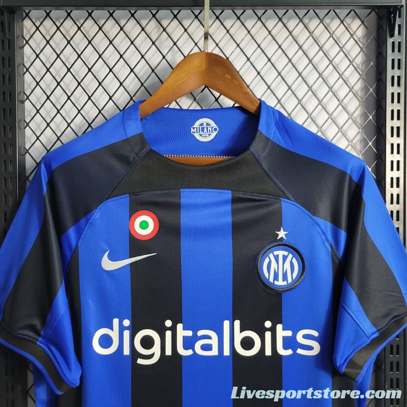 22/23 Inter Milan Home Soccer Jersey With Patch