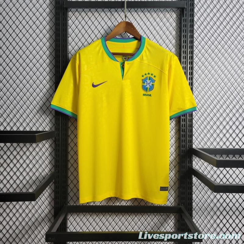 2022 Brazil Home Club World Cup National Team Soccer Jersey