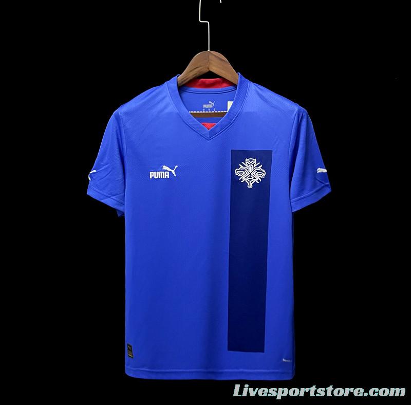 2022 Iceland Home Soccer Jersey