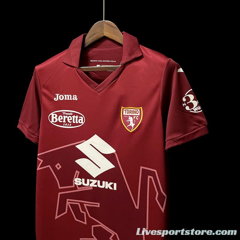 22/23 Torino Home Soccer Jersey