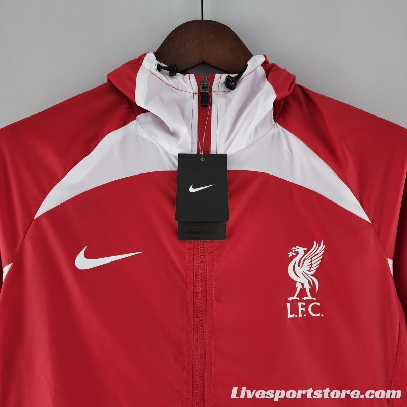 2022 Liverpool Windbreaker Red And White