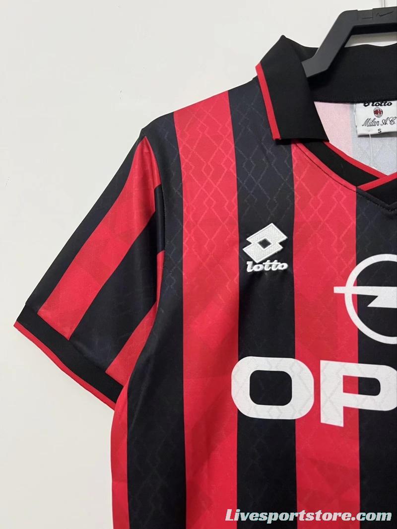 Retro 95/96AC Milan Home Soccer Jersey