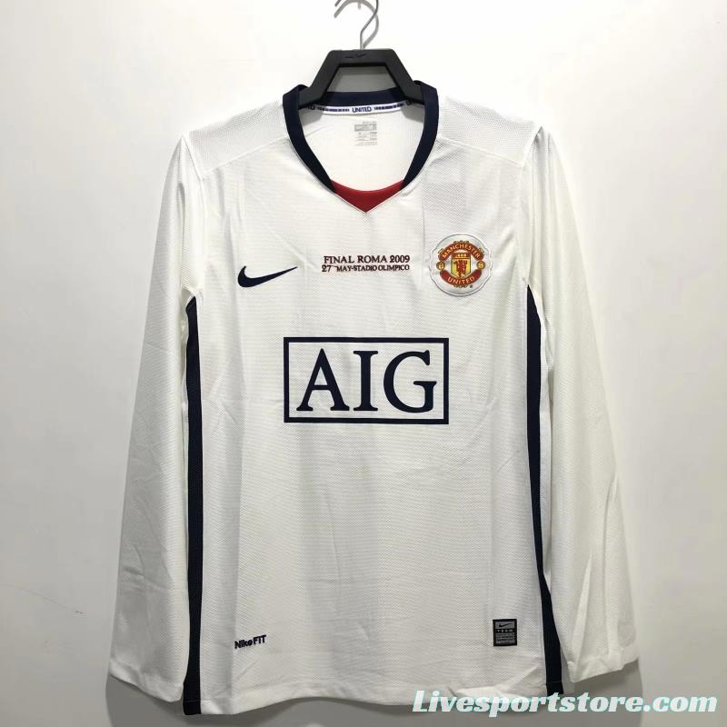 Retro 08/09 Manchester United Away Champions Version Soccer Jersey