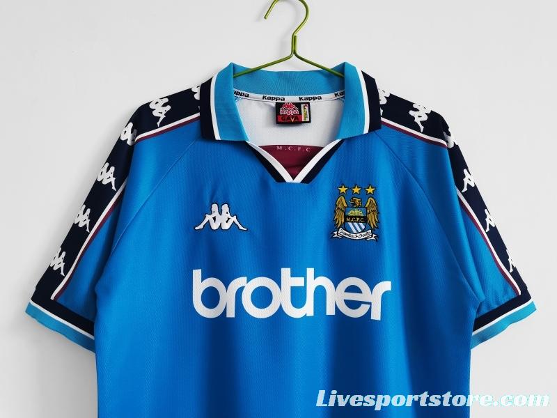 Retro 1997/99 Manchester City Home Soccer Jersey