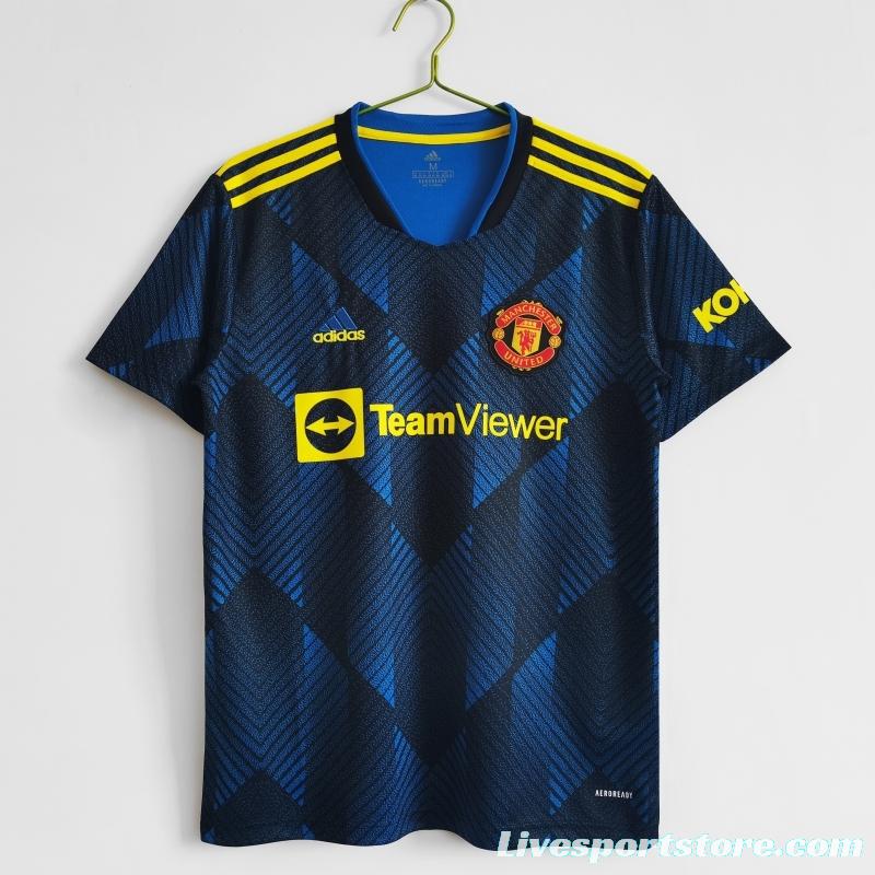 Retro 21/22 Manchester United Third Soccer Jersey