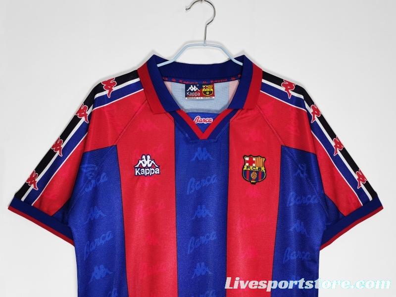 Retro 1995/97 Barcelona Home Soccer Jersey