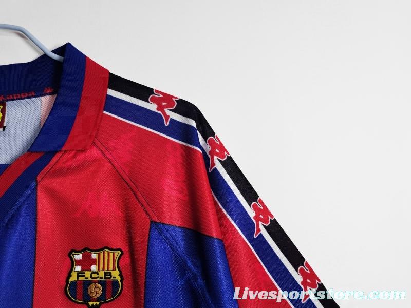 Retro 1995/97 Barcelona Home Soccer Jersey