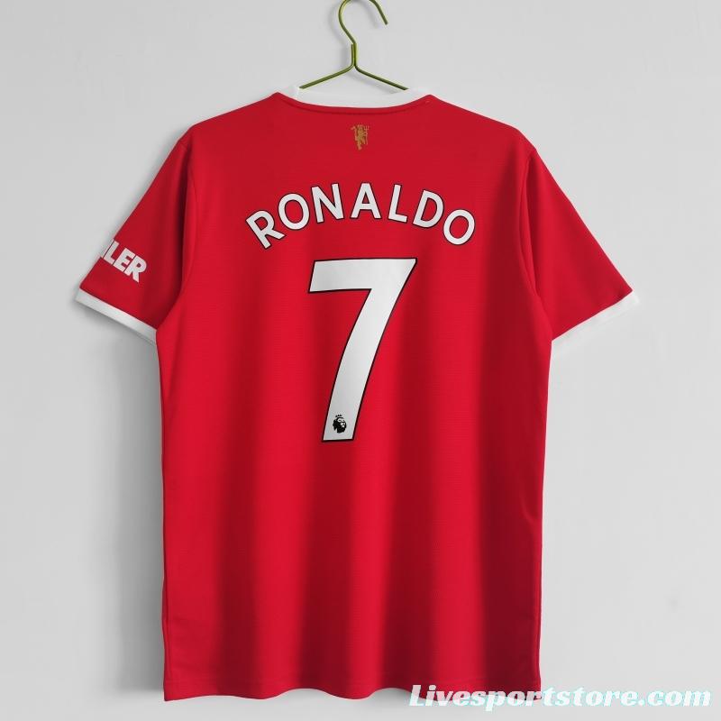 Retro 2021/22 Manchester United Home Soccer Jersey