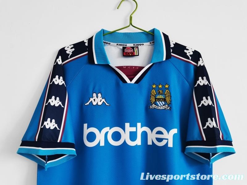 Retro 1997/99 Manchester City Home Soccer Jersey