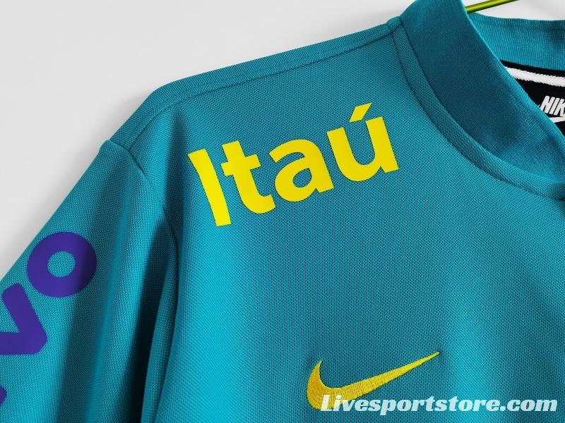 Retro 2021 Brazil Blue Training POLO Shirt