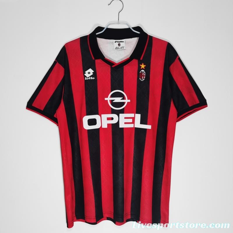 Retro 1995/96 AC Milan Home Soccer Jersey