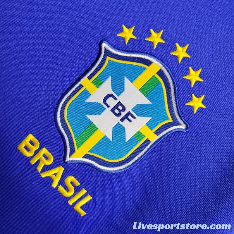 2022 Brazil Away National Team World Cup Soccer Jersey With Special Dragon Namesets