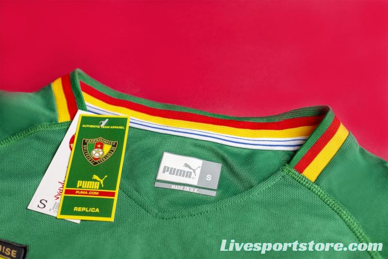 Retro 2002 Cameroon Home Soccer Jersey