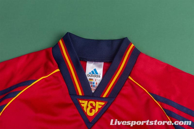 Retro 1998 Spain Home Soccer Jersey