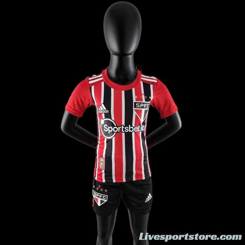 22/23 Kids Sao Paulo Away SIZE16-28 Soccer Jersey