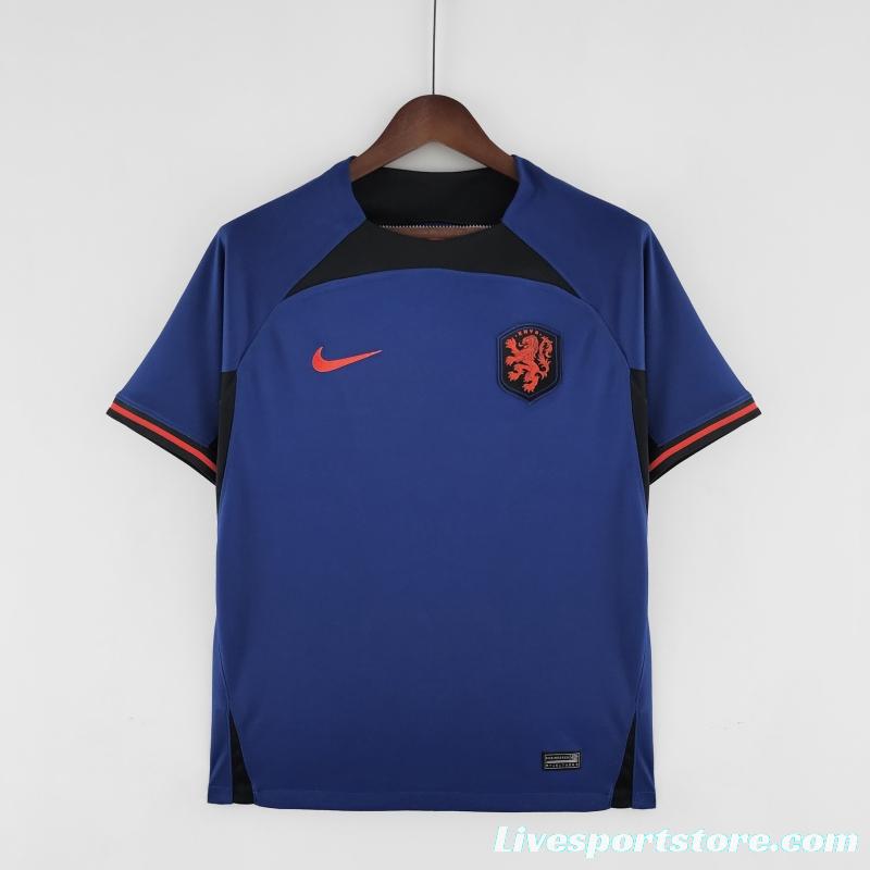 2022 Netherlands World Cup Shirt Away Soccer Jersey