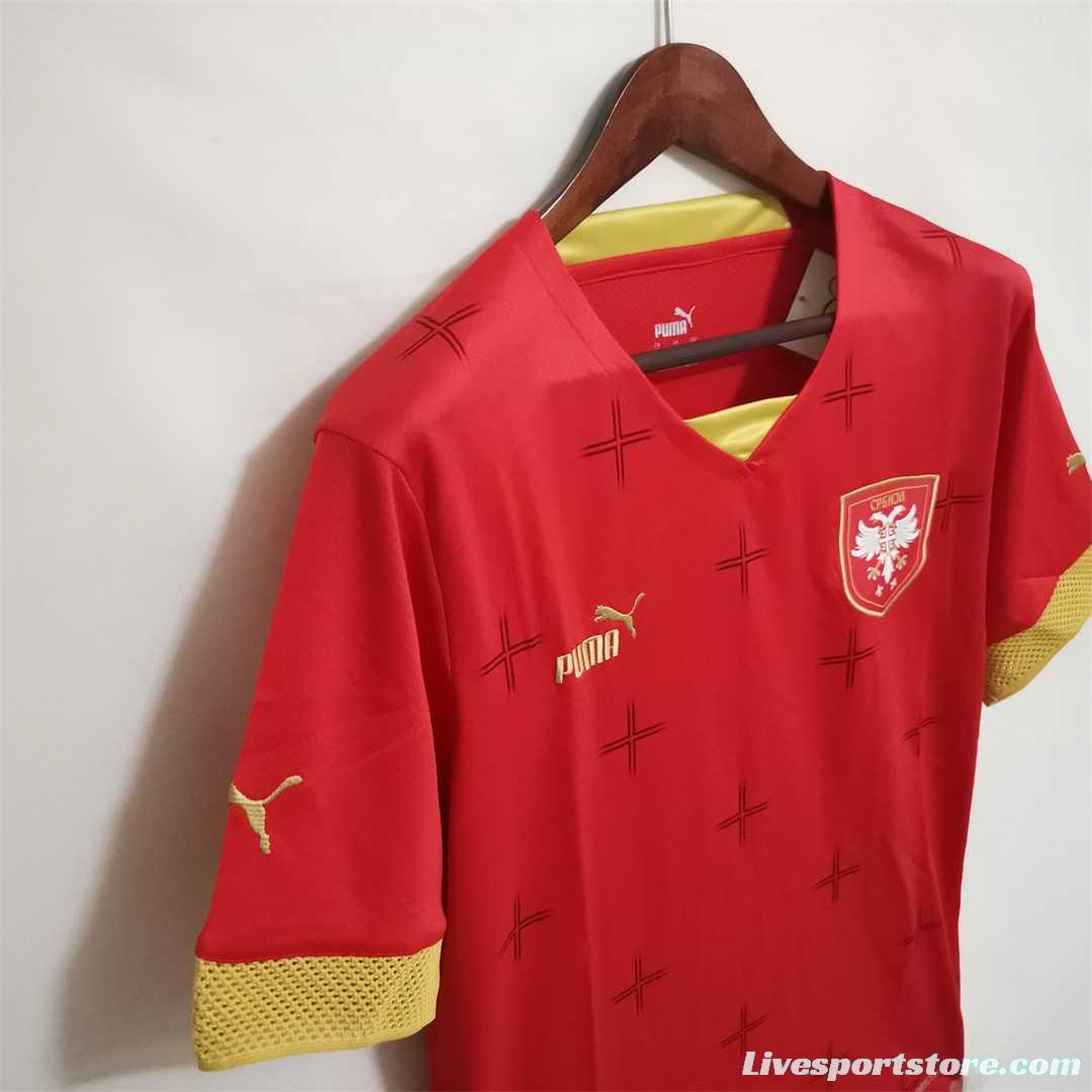 2022 Serbia Home Soccer Jersey