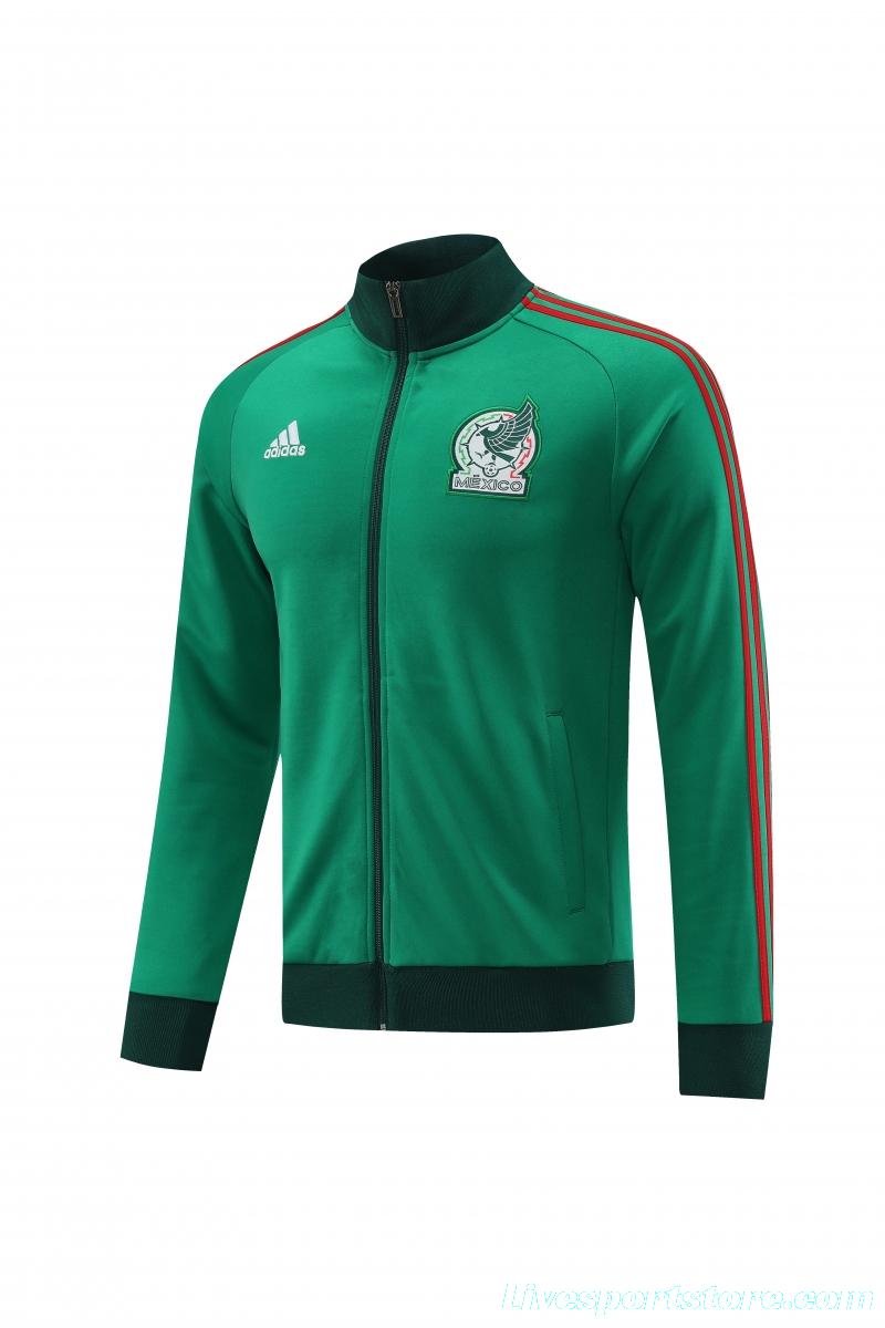 2022 Mexico Green Full Zipper Tracksuit