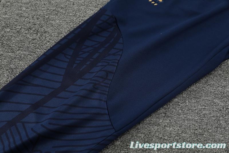 2022 France Navy Half Zipper Tracksuit Half Zipper Tracksuit