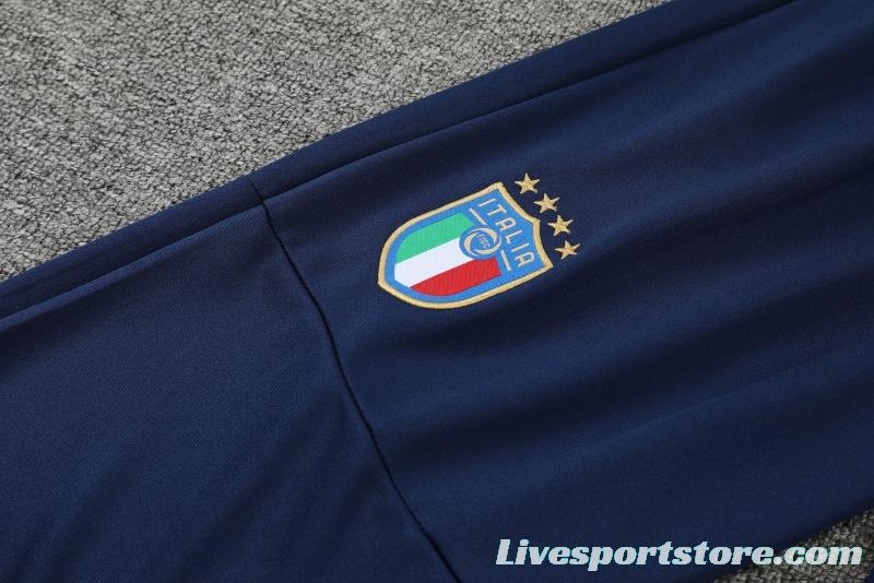 2022 Italy Navy Half Zipper Tracksuit