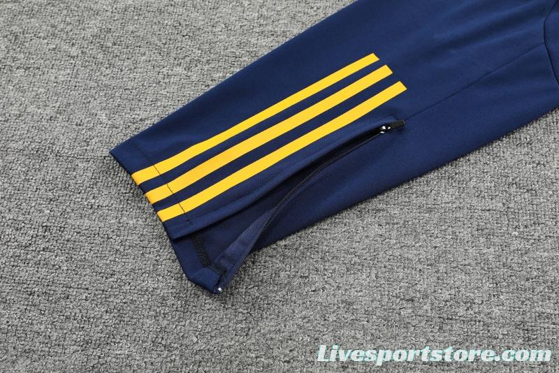 2022 Spain Blue Half Zipper Tracksuit