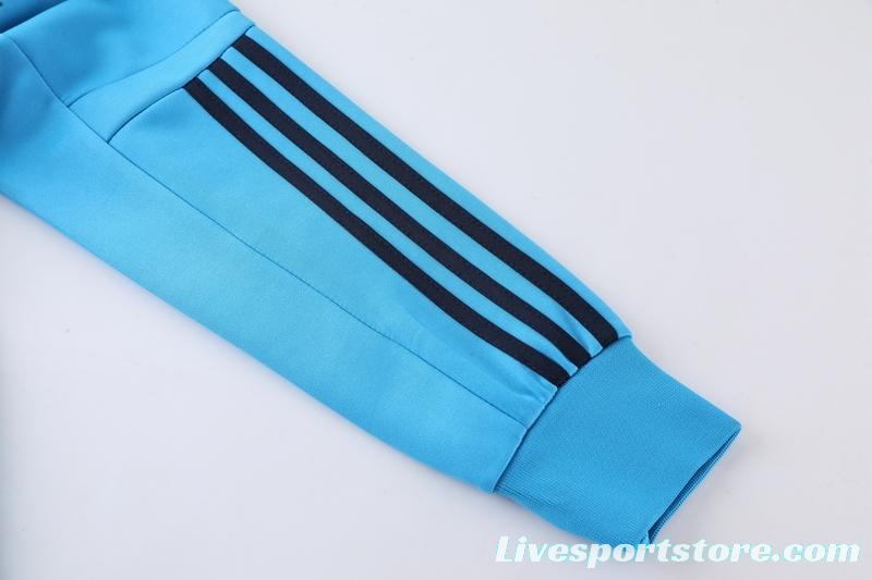 2022 Argentina Blue Full Zipper Tracksuit