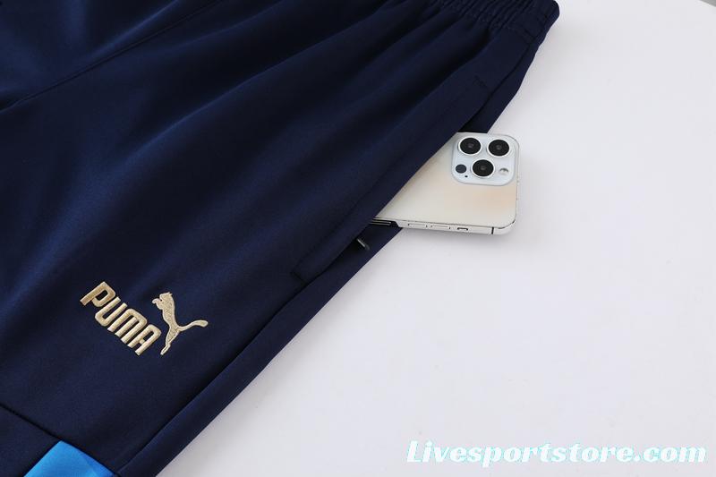 2022 Italy Blue Full Zipper Tracksuit