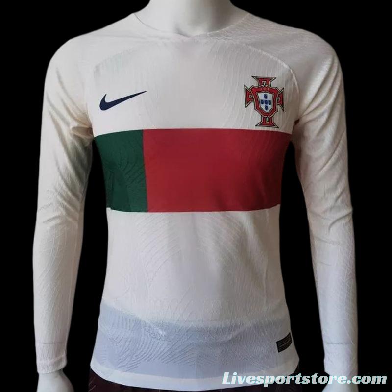 Player Version 2022 Portugal Away Long Sleeve Jersey