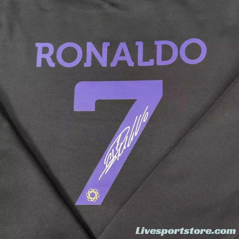 22/23 Al-Nassr FC Home CR7 Ronaldo Black Tracksuit Hoodie