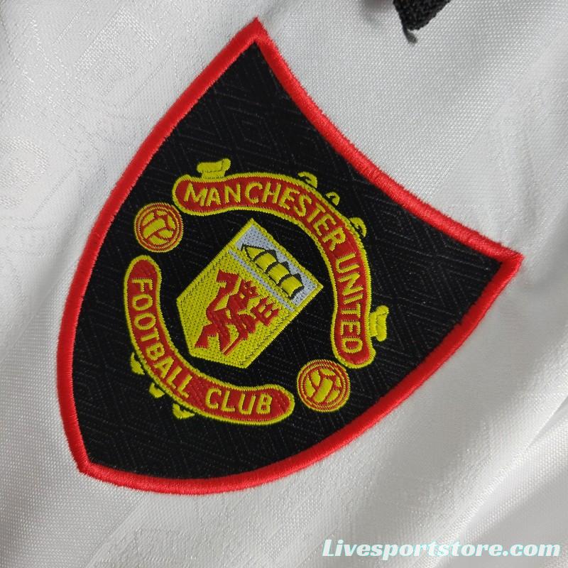 Retro 97-99 Manchester United White Jersey