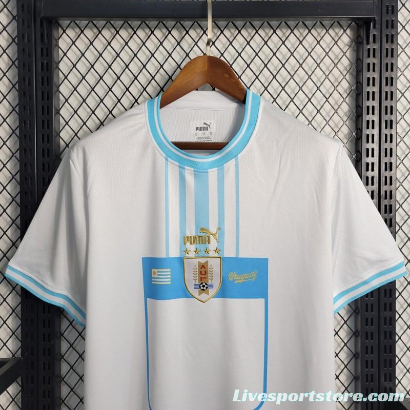 2023 Uruguay Away White Jersey