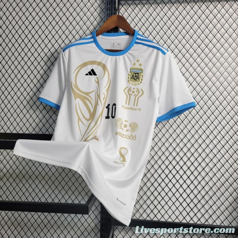 2023  Argentina World Cup White Training Jersey